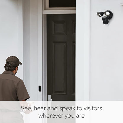 Ring Floodlight Cam Wired Plus 1080p Outdoor Security Camera – Black