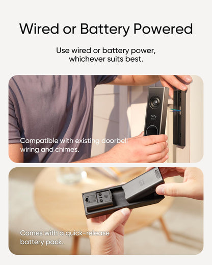 eufy Security Video Doorbell E340, Dual Camera, 2K FHD
