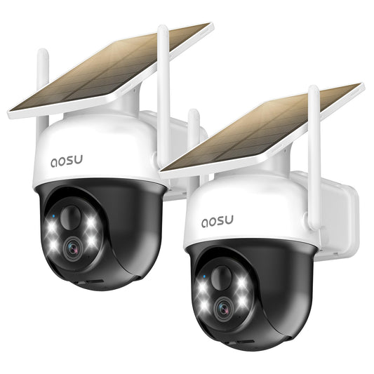 aosu 2K Solar Wireless Outdoor Security Camera, Auto Tracking