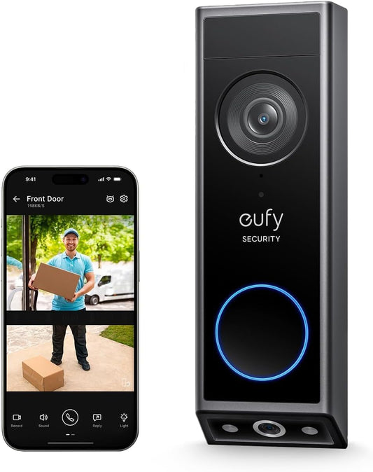 eufy Security Video Doorbell E340, Dual Camera, 2K FHD