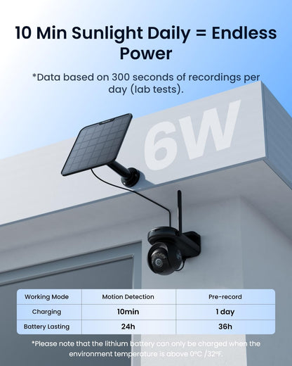 Reolink 4K 360° Solar Security Camera Outdoor Wireless – Black
