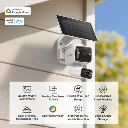 Tapo C645D 2K Dual-Lens Solar Outdoor Wireless Security Camera