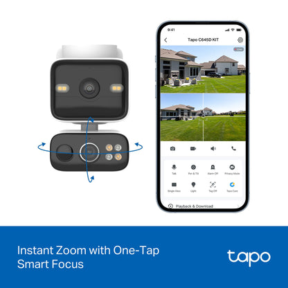 Tapo C645D 2K Dual-Lens Solar Outdoor Wireless Security Camera