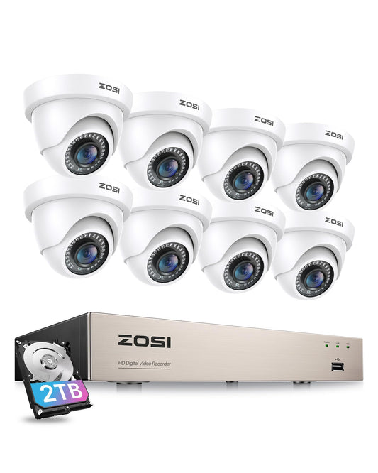 ZOSI 8CH 5MP CCTV Security System AI Human & Vehicle Detection + 2TB