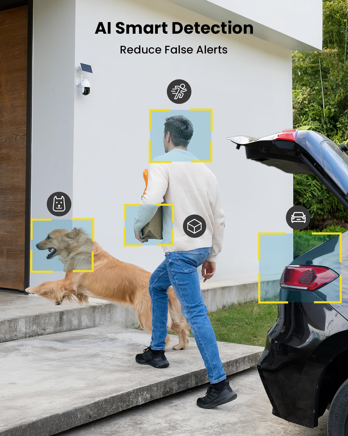 ieGeek 2K Solar PTZ Outdoor Camera Wireless 2-Pack, 360°