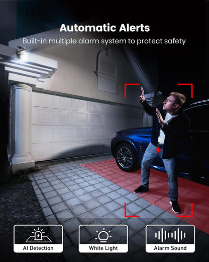 aosu 2K Solar Wireless Outdoor Security Camera, Auto Tracking