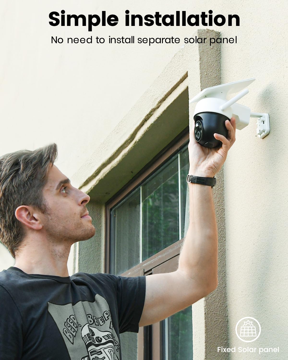 aosu 2K Solar Wireless Outdoor Security Camera, Auto Tracking