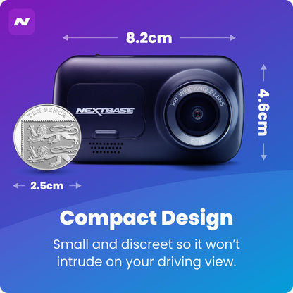 Nextbase 222XR Front & Rear Dash Cam 1080p, Night Vision