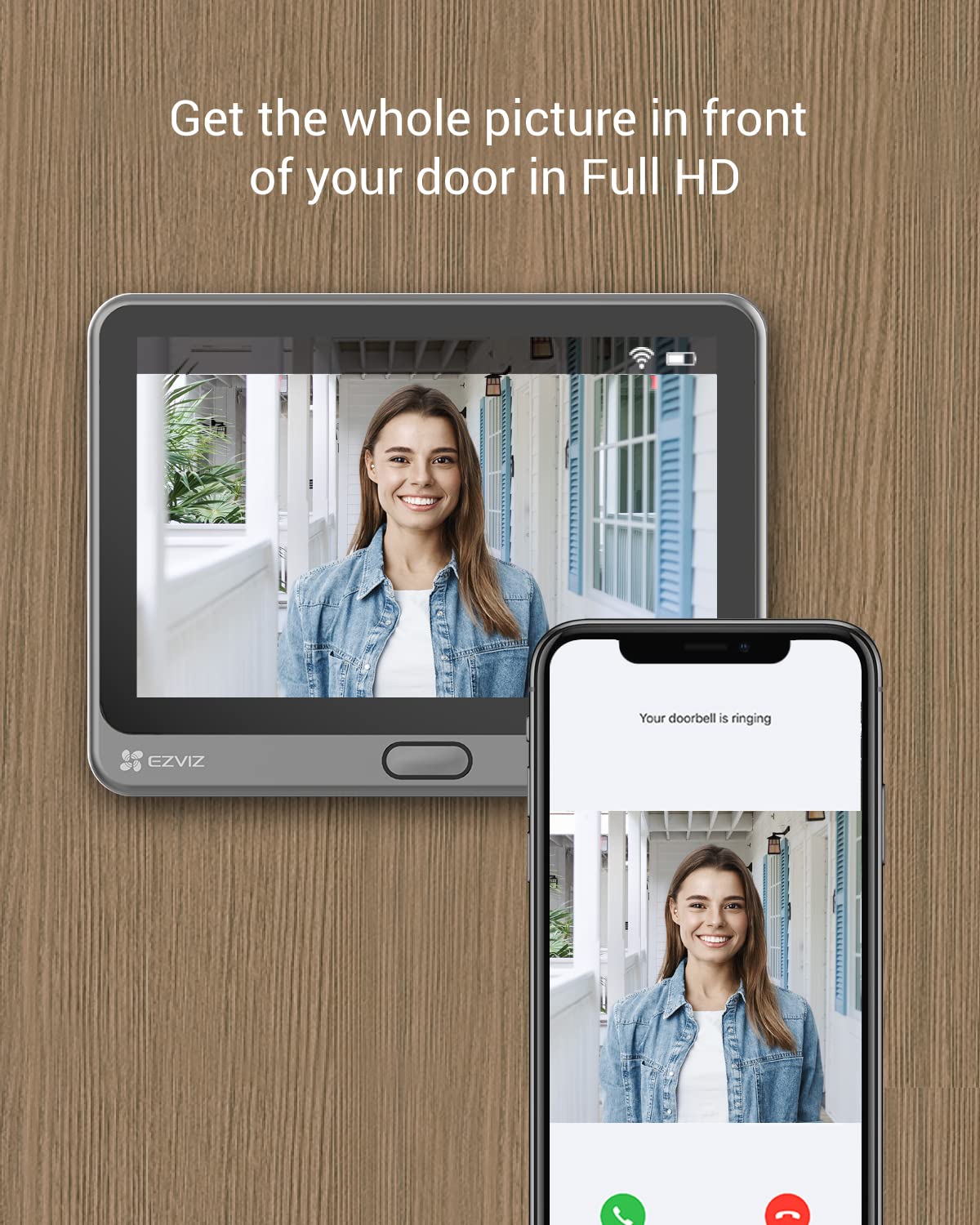 EZVIZ CP4 WiFi Peephole Camera 1080p HD with Night Vision