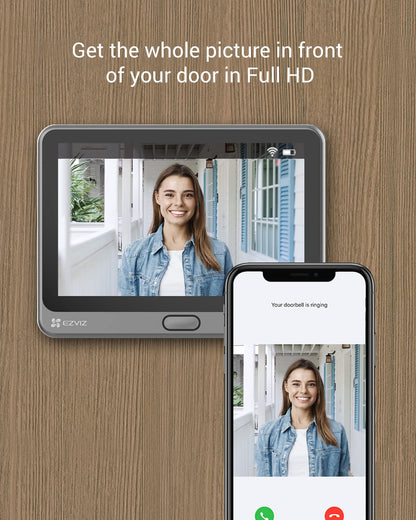 EZVIZ CP4 WiFi Peephole Camera 1080p HD with Night Vision