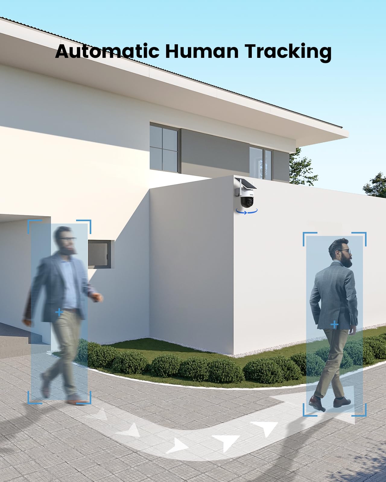 aosu 2K Solar Wireless Outdoor Security Camera, Auto Tracking