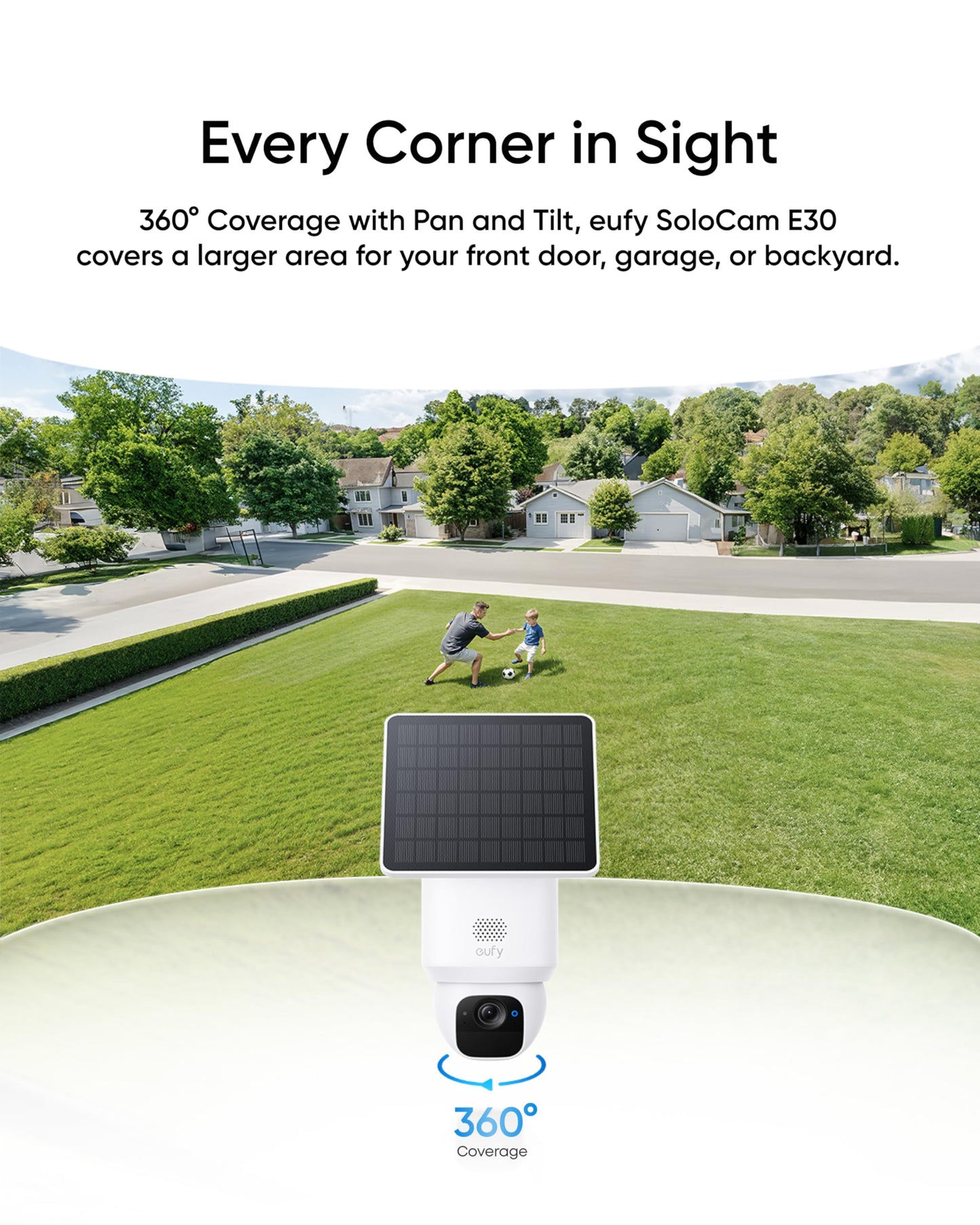 eufy Security SoloCam E30 Solar Outdoor Camera, 2K Wireless