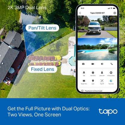 Tapo C645D 2K Dual-Lens Solar Outdoor Wireless Security Camera