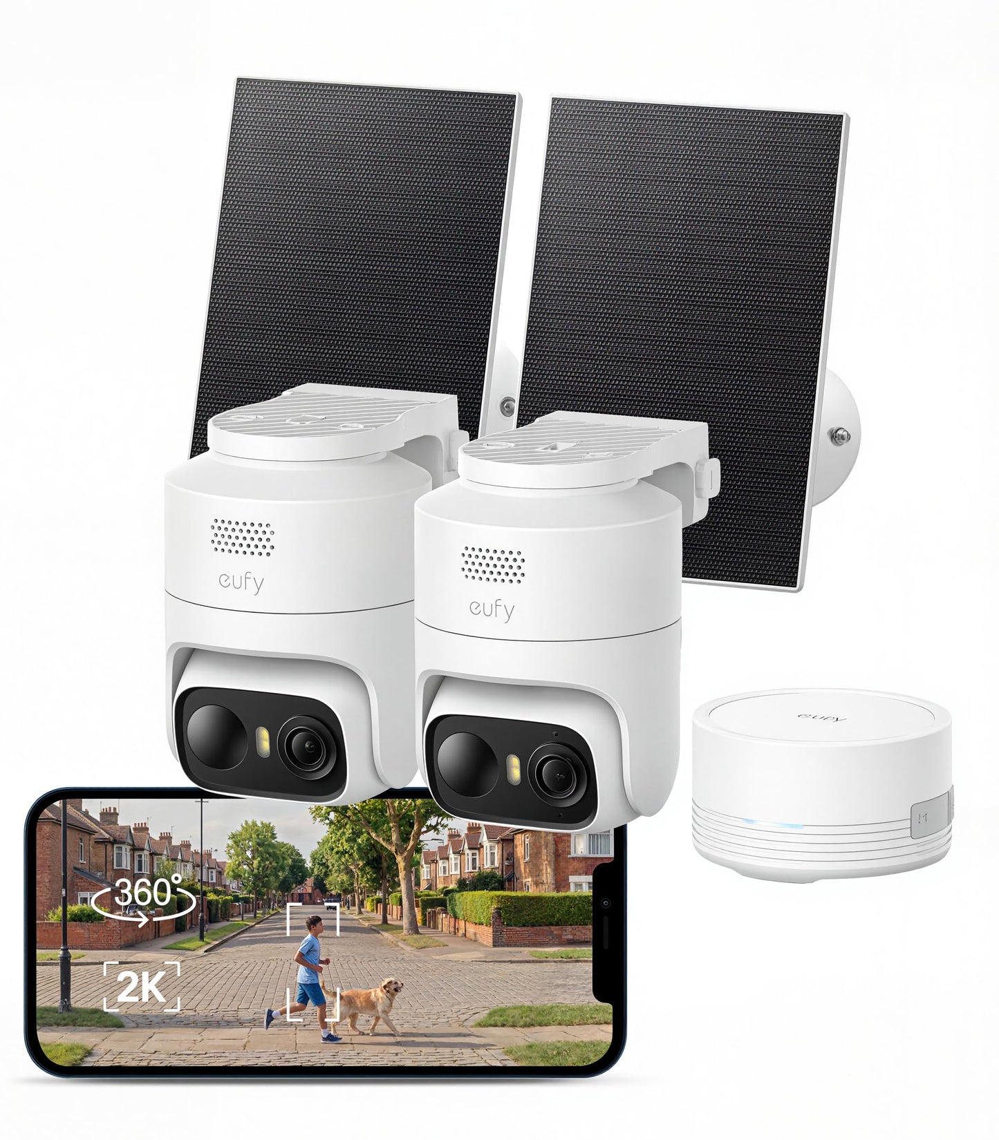 eufy Security eufyCam C37 2-Cam Kit, 360° Pan & Tilt AI Tracking