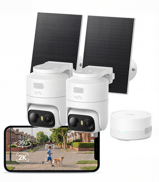 eufy Security eufyCam C37 2-Cam Kit, 360° Pan & Tilt AI Tracking
